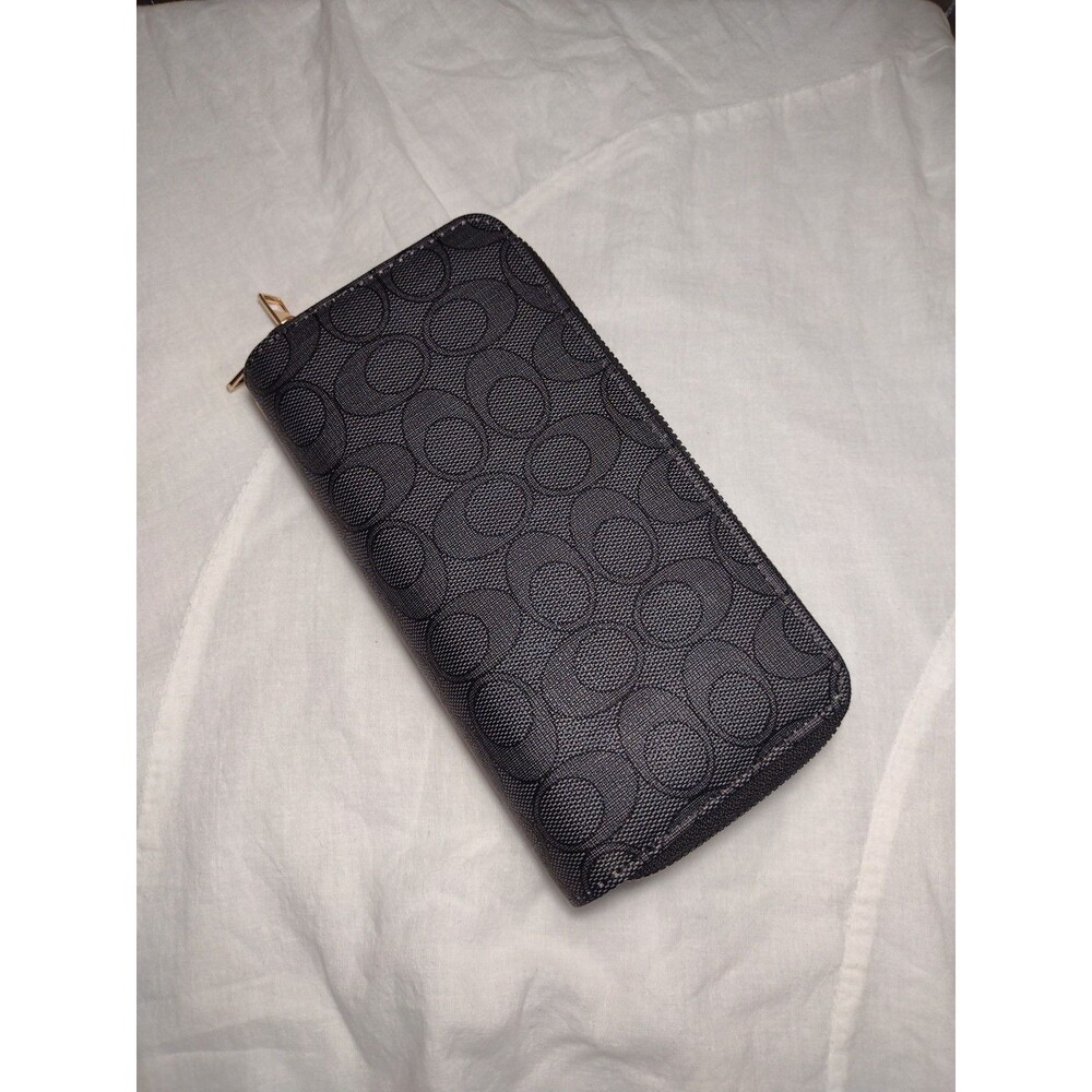 Wallet Women's Black Dbl Zipper gothy Wrist Wallet Fashion
